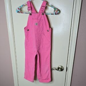 Carhartt Kids Bright Pink Overalls Size 3T